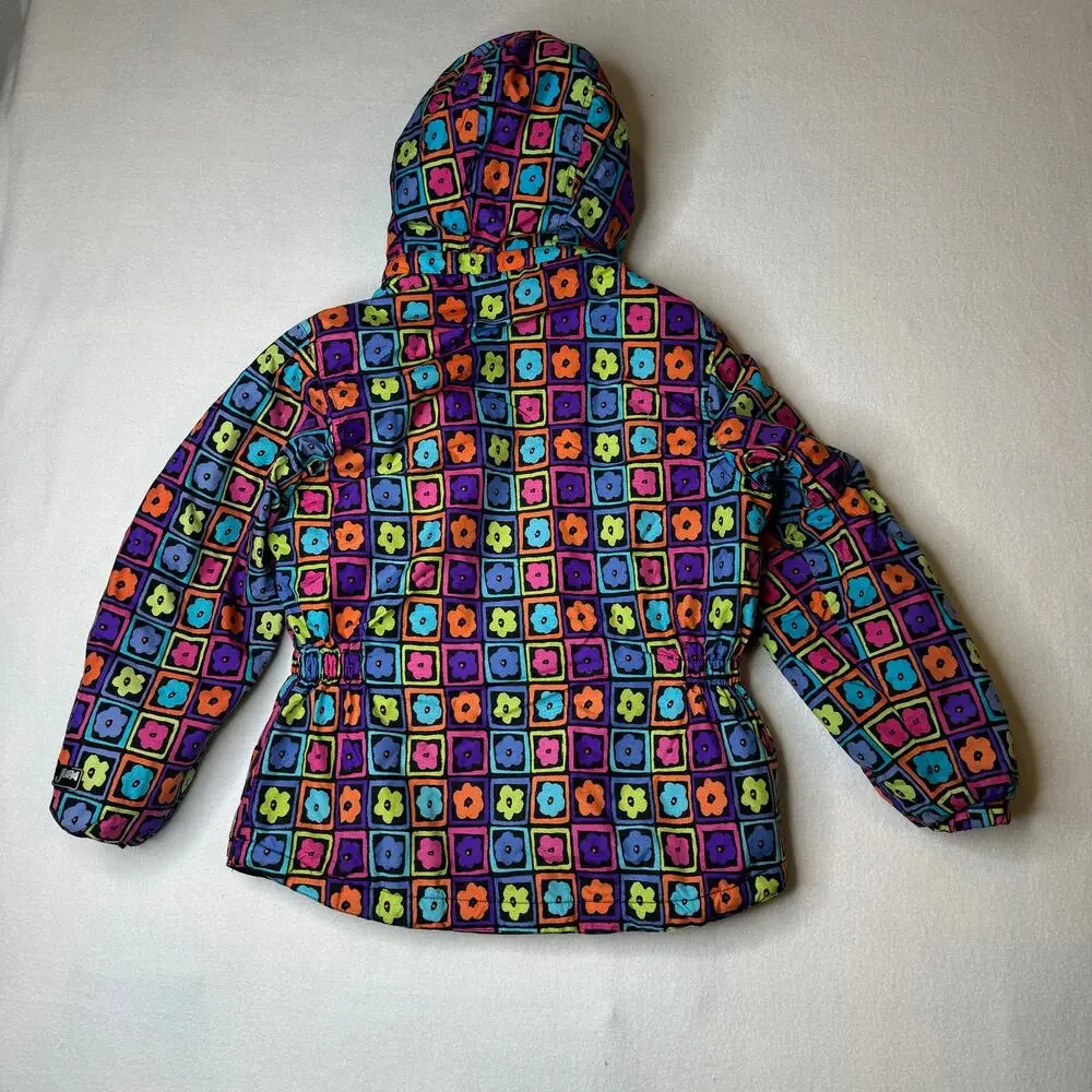 Jupa Sports Girls Winter Ski Jacket Coat Size‎ 12 Flower Removal Hood Full Zip